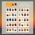 Set de 20 pegatinas LOMO láser Gentle Microcosm tema atardecer con tarjetas estéticas cálidas - Colección Atardecer