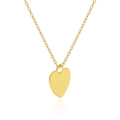 Collana minimalista in argento 925 con ciondolo a cuore e finitura in oro lucido - Argento 925 / Oro
