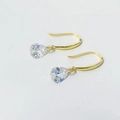 Eleganti orecchini a goccia in argento S925 dorato con zirconi trasparenti a pera - Argento 925 / Oro