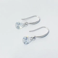 Orecchini a goccia in argento S925 con zirconi cubici a forma di lacrima elegante - Argento 925 / Oro Bianco