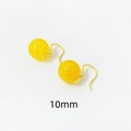 Eleganti orecchini a goccia in argento s925 e agata gialla con perle rotonde da 10mm oro - Argento 925 / 10mm Color Oro