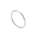 Anello minimalista in argento sterling S925 con finitura lucida su sfondo bianco - US 4 / Oro Bianco