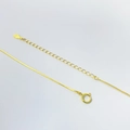 Collana a catena ottagonale in argento S925 con chiusura a molla e catena regolabile - Argento 925 / Oro (0.65 Spesso 40+5CM)