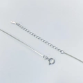 Collana a catena a serpente ottagonale in argento sterling S925 lucido con chiusura - Argento 925 / Platino (0.65 Spesso 40+5CM)