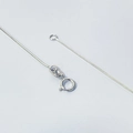 Dettaglio ravvicinato della chiusura a molla con marchio S925 su collana a catena serpente - Argento 925 / Platino (0.65 Spesso 45CM)