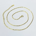 S925 sterling silver gold plated twisted rope chain with heart pendant on white background - 925 Silver / 40+5 Gold Color
