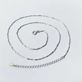 Classic S925 sterling silver twist chain necklace with spring clasp on white background - 925 Silver / 40+5 White Gold Color