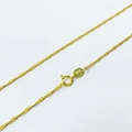 Elegant gold plated S925 sterling silver water wave chain necklace with spring clasp - 925 Silver / 45CM Gold