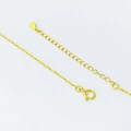 Collar minimalista de plata S925 bañada en oro con cierre de resorte y cadena ajustable - 0.8mm x 40+5cm / Dorado