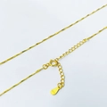 Elegante collana a catena in argento sterling S925 placcato oro con chiusura a moschettone - Argento 925 / 40+5cm Oro