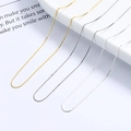 Adjustable S925 sterling silver and 18k gold box chains in gold and silver finishes - 47cm / Platinum Plated