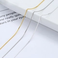 Elegant 925 sterling silver box chain necklaces in gold and silver minimalist finishes - 0.65mm Fine Box Chain 40cm / Silver