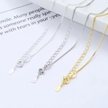 S925 sterling silver box chain with spring clasp and extension in silver and gold - 0.8mm Box Chain 40cm / Silver