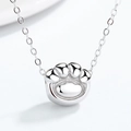 Minimalistische S925 Sterling Silber Halskette mit einem süßen Katzenpfoten-Anhänger - 925er Silber / Weißgold Anhänger Ohne Kette