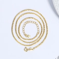 Sparkling S925 sterling silver gold necklace with star pendant and lobster clasp - 1.5mm Width / Gold 40+5CM