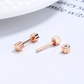 Minimalistische Pflaumenblüten-Ohrstecker aus 925er Sterlingsilber in Roségold - 925er Silber / Roségold