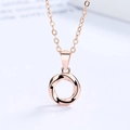 Elegante collana Mobius in argento sterling 925 oro rosa con finitura lucida - Argento 925 / Collana Color Oro Rosa
