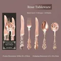 Adesivi vintage color oro rosa a tema posate, set da 10 pezzi per scrapbooking - Tavolo di Rose