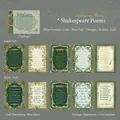 Tarjetas decorativas poemas de Shakespeare con pan de oro sobre papel kraft blanco - Salmos de Shakespeare