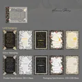 Medieval poetry vintage paper stickers with gold foil Wilde theme for scrapbooking - Wilde Psalms