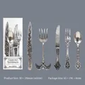 Set di adesivi per posate gotiche con forchette e cucchiai vintage su cartoncino - Tavolo Notturno