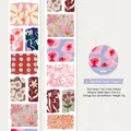 Washi Tape mit rosa und lila Vintage-Blumenmustern für DIY-Scrapbooking-Dekoration - Spärliche Spur Weben Träume