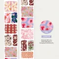 Floral washi tape with pink and purple vintage flower patterns for DIY scrapbooking - Sparse Trace Weaving Dreams / 50mm*3m
