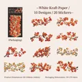 Pegatinas de otoño con hojas de arce y mariposas para decoración de scrapbooking DIY - Hojas de Arce y Mariposas