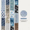 Blue Dreamland vintage washi tape set with floral and bird motifs for DIY crafts - Blue Dream Island / 50mm*3m