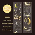 Starry night retro PET tape with iridescent rainbow finish for DIY journaling 5cmx2m - Space
