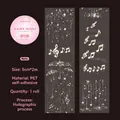 Ruban PET Rainy Night avec notes de musique irisées et motifs de parapluies étoilés - Note de musique