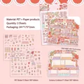 Micro landscape stickers set with PET koi and Chinese New Year scene decorations - Abundance Theme