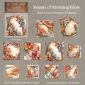 Morning Glow Poem vintage card set with 10 floral and botanical scrapbook paper designs - Morning Glow Psalm