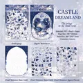 DIY dream castle PET puzzle stickers with shell light finish for journaling decoration - Castle Dream