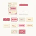 Adesivi di carta pizzo scavato rosso scarlatto Scrapbooking 20pz Vintage - Pizzo Scarlatto