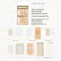 Vintage Karopapier Set mit Klemmbrett aus Sperrholz für DIY-Planer, 30 Blatt Set - Einfache Gitterseiten