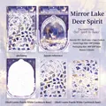 DIY dream forest PET stickers set with seashell light finish for journal decoration - Lake Deer Spirit