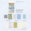 Artistic paper memo set with 30 textured sheets and a wooden clipboard for DIY journals - Colorful Rhythm