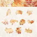 Washi-Sticker-Set im Herbst-Design mit Ahornblättern und Vintage-Notenblatt-Motiven - Herbstspuren