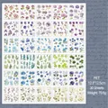 30 Stück PET Blumensticker Set mit Rosen und Tulpen für DIY Bastelarbeiten und Journals - Garten der Vier Jahreszeiten