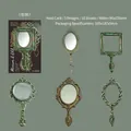 Vintage copper mirror style decorative stickers pack featuring 5 unique rustic frames - Verdigris Antique
