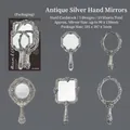 Vintage silver mirror stickers for scrapbooking with Victorian style frames, 10 pieces pack - 10 Sheets Set / Silver Antique Mirror