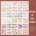 30 stuks vintage botanische PET-stickers met rozen en zonnebloemen voor journaling - Bloemen in de Zomer
