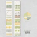 Lucky Yellow Green washi tape featuring vintage rabbit and floral motifs for DIY journals - Lucky Yellow Green