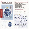 DIY PET stickers featuring Ming dynasty porcelain patterns for journaling decoration - Wandering Heritage
