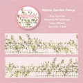 Nastro adesivo in PET con recinzione bianca e motivi floreali rosa in 5cm x 2m - Recinzione di Nuvole del Maniero