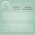 Ruban PET décoratif Rain Sound avec motifs gouttes d'eau blanches, largeur 5cm pour DIY - Parmi les Sons de Pluie