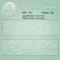 Rain Sound PET decorative tape with white raindrop patterns, 5cm width for DIY crafts - Among Rain Sounds