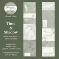 Vintage botanical white kraft paper tape with 40mm x 2m floral patterns for scrapbooking - 40mm x 2m / Light and Shadow of Time