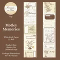 Vintage collage kraft paper tape featuring retro botanicals and stamps for journaling - 40mm x 2m / Mottled Memories